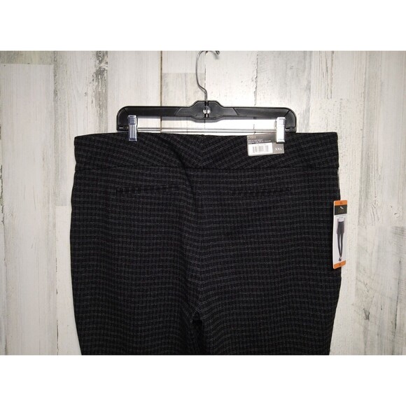 DALIA Pants Black Check Narrow Leg Sits at Waist Inseam 29 in Size XXL - Picture 6 of 11